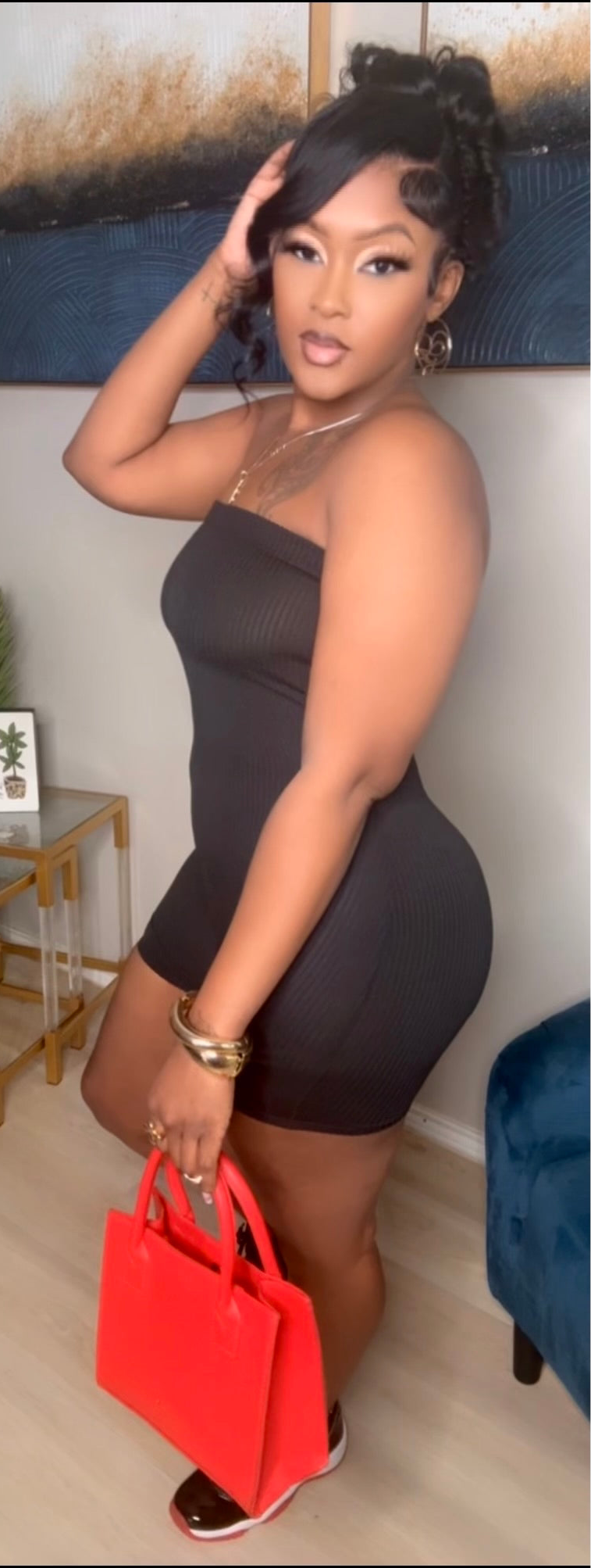RISK IT ALL ROMPER(BLACK)