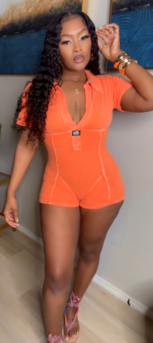 EFFORTLESSLY PRETTY ROMPER(ORANGE)